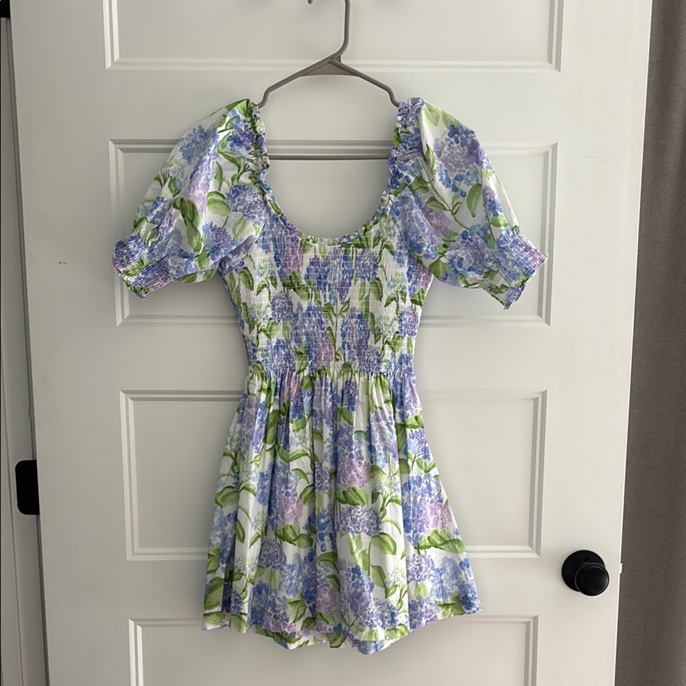 Hill House Lavender and Green Smocked Dress